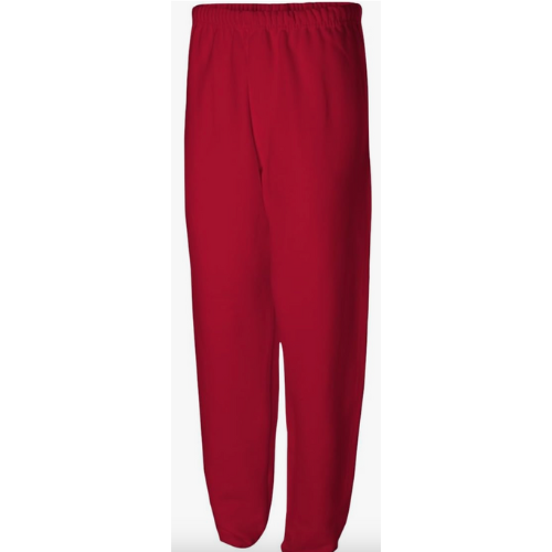 Sweatpants w/Pockets 100% Cotton (Red)