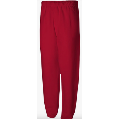 Sweatpants w/Pockets 100% Cotton (Red)