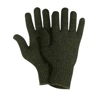 100% Wool Gloves (Olive Green)