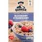 Quaker Instant Oatmeal, Blueberry & Strawberry, 1.37oz Box, 6pk