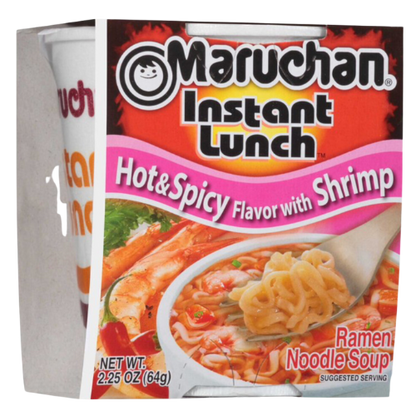 Maruchan Instant Lunch Hot & Spicy Shrimp Flavor Noodle Soup, 2.25 Oz