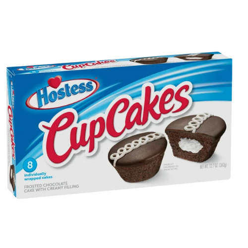 Hostess Chocolate Cup Cakes, Creamy, 8ct, 12.7oz