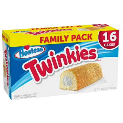 Hostess Twinkies, Golden Sponge Cake,  Family Pack 16ct, 21.73oz