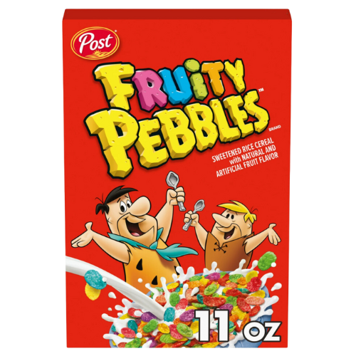 Post Fruity Pebbles, Sweetened Rice Cereal, 11 oz