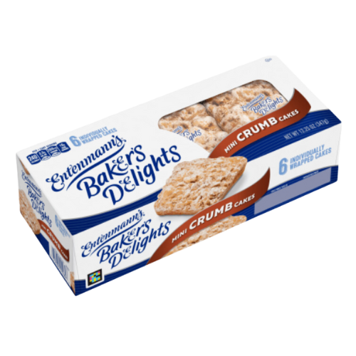 Entenmann's Baker's Delights Cinnamon Sugar Crumb Cakes, 6 packs