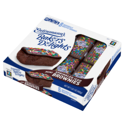 Entenmann's  Sprinkled Iced Brownies, 8pk,  17oz