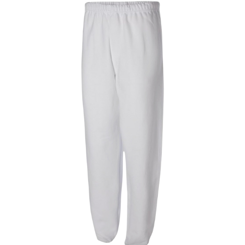 Sweatpants w/Pockets 100% Cotton (White)