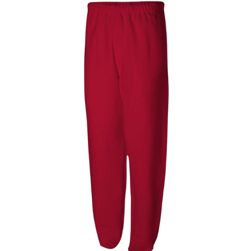 Sweatpants w/Pockets 100% Cotton (Red)