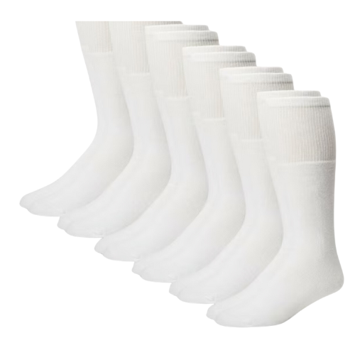 Tube Sport Cushion Socks, 6pk (White)