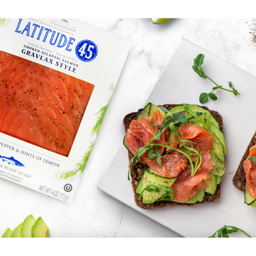 Latitude 45 Cold Smoked Gravlax Style Atlantic Salmon, 4oz