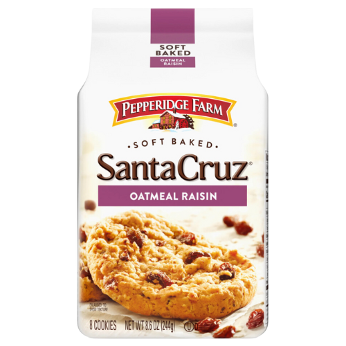 Pepperidge Farm Santa Cruz Oatmeal Raisin Cookies, 8.6 oz