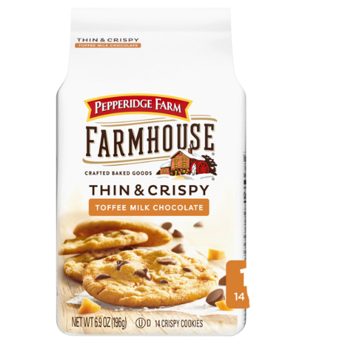 Pepperidge Farm Farmhouse Thin & Crispy Toffee Milk, 6.9oz