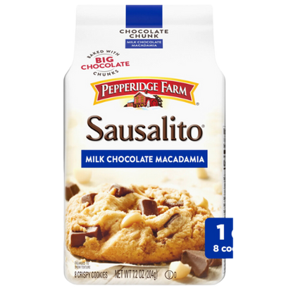 Pepperidge Farm Sausalito Crispy Milk Chocolate Macadamia Nut Cookies, 7.2oz