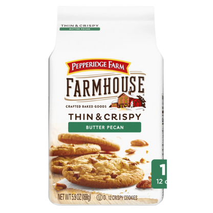 Pepperidge Farm Farmhouse Thin & Crispy Butter Pecan Cookies, 5.9oz