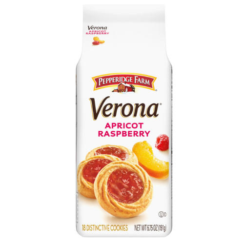 Pepperidge Farm Verona Apricot Raspberry Thumbprint Cookies, 6.75oz