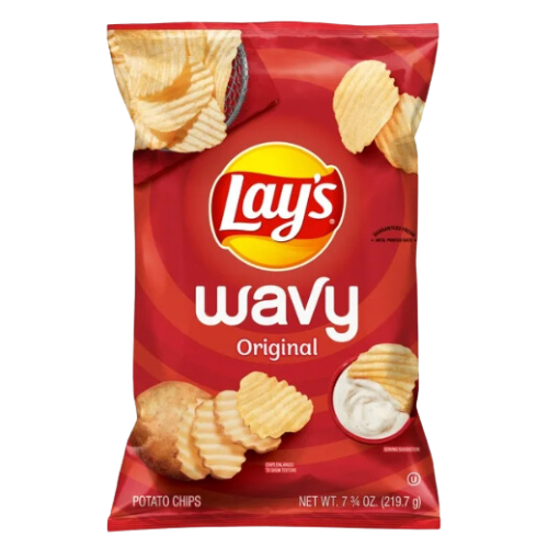 Lay's Wavy Potato Chips, Original, 7.75oz