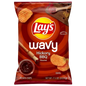 Lay's Wavy Potato Chips, Hickory BBQ, 7.5oz