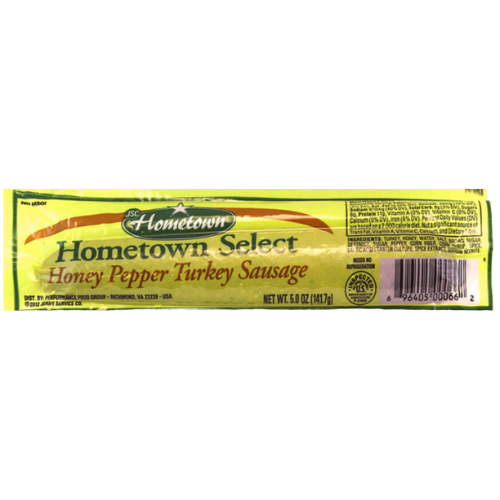 Hometown Select Turkey Honey Pepper Sausage 5oz