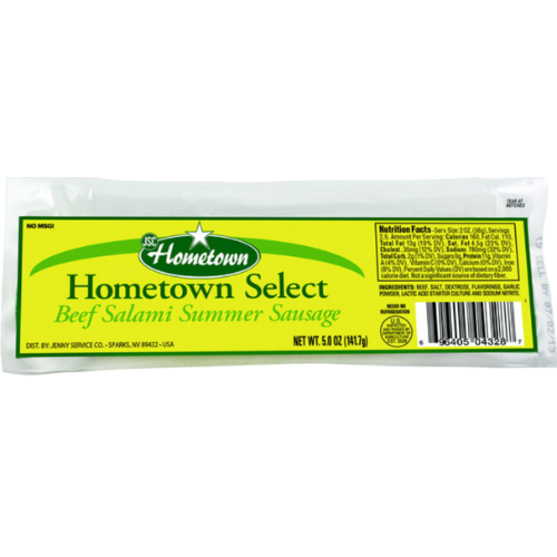 Hometown Select Beef Salami Summer Sausage 5oz