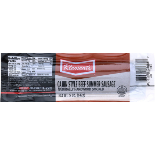 Klement's Cajun Style Beef Summer Sausage 5oz