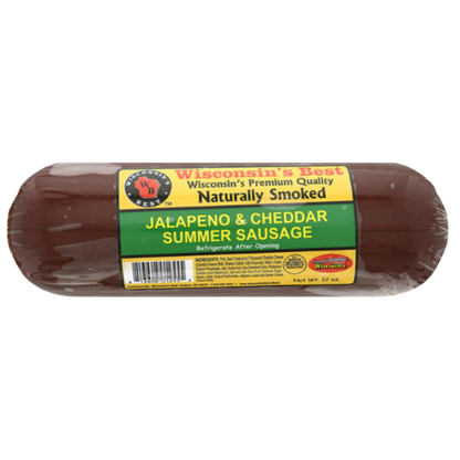 Wisconsin's Best Jalapeno Cheddar Summer Sausage 12 oz