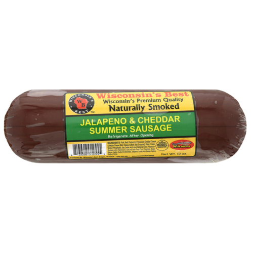 Wisconsin's Best Jalapeno Cheddar Summer Sausage 12 oz