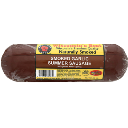 Wisconsin's Best Smoked Garlic Summer Sausage 12oz