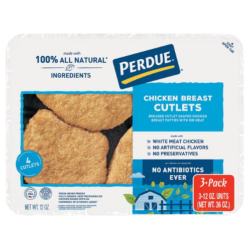 Perdue Breaded Chicken Breast Cutlets, 3pk./12 oz.