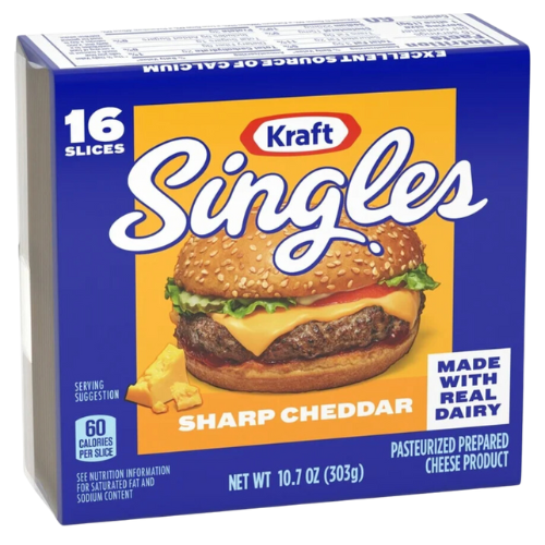 Kraft Singles Sharp Cheddar Singles, 12oz