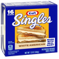 Kraft Singles White Cheese American, 16ct, 12oz