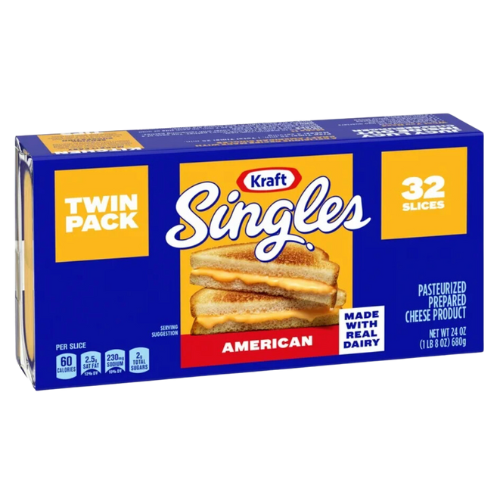 Kraft Singles American Cheese Slices Twin Pk, 32ct