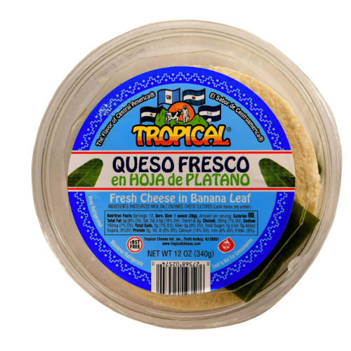 Tropical Queso Fresco, Fresh Cheese In Banana Leaf, 12oz