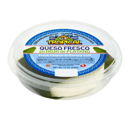 Tropical Queso Fresco, Fresh Cheese In Banana Leaf, 12oz