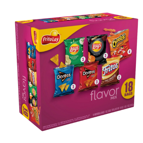 Frito-Lay Flavor Mix Variety Pack Snack Chips, 1oz Bags, 18ct