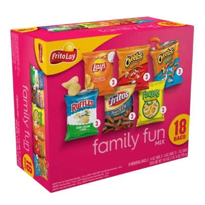 Frito-Lay Family Fun Mix Variety Pack Snack Chips, 18ct