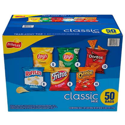 Frito-Lay Classic Mix Variety Pack Chips, 50pk