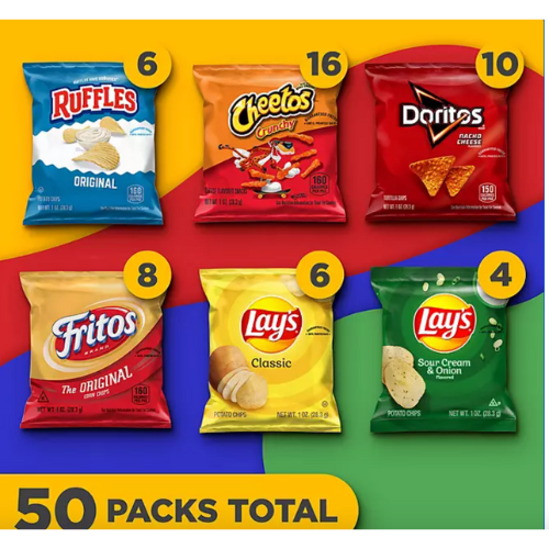 Frito-Lay Classic Mix Variety Pack Chips, 50pk