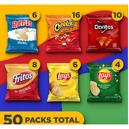 Frito-Lay Classic Mix Variety Pack Chips, 50pk