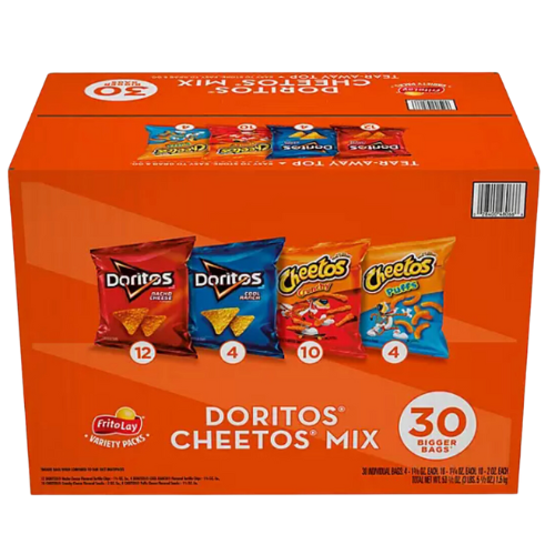 Frito-Lay Doritos & Cheetos Variety Pack Chips, 30pk