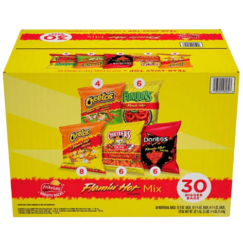 Frito-Lay Flamin' Hot Variety Pack Snacks, 30pk