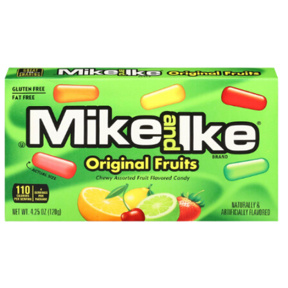 Mike & Ike Original Fruit Chewy Candy Movie Theater Box