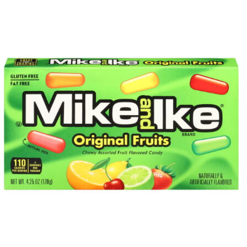 Mike & Ike Original Fruit Chewy Candy Movie Theater Box