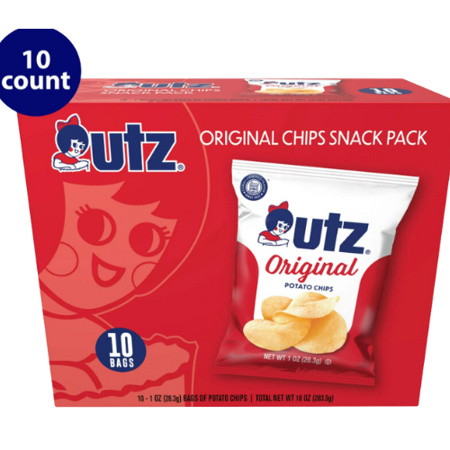 Utz Original Chip Snack Pack, Multipack, Gluten-Free, 1 oz, 10ct