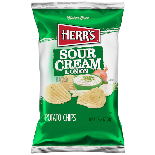 Herr's Sour Cream & Onion Flavored, 2.25oz