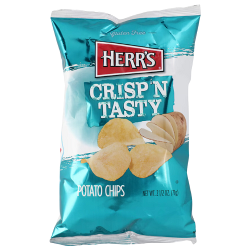 Herr's Crisp 'N Tasty Potato Chips, 2.5oz.