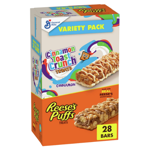 Reese's Puffs Cinnamon Toast Crunch Cereal Treat Bars, 28ct