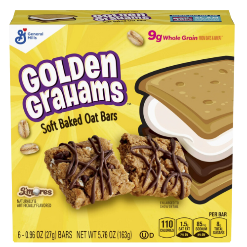 Golden Grahams S'mores Soft Baked Oat Bars,  6ct, 5.76oz