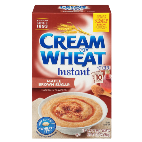 Cream of Wheat Instant Hot Cereal, Maple Brown Sugar, 10Ct