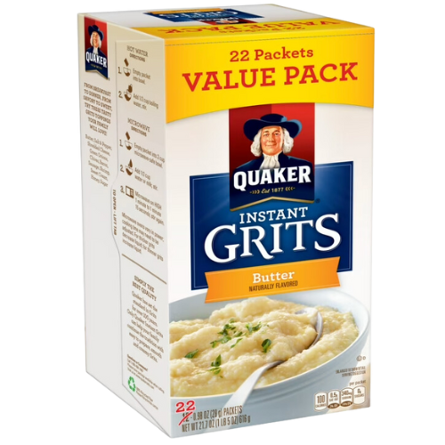 Quaker Instant Grits, Butter, Value Pack, 22 Packets