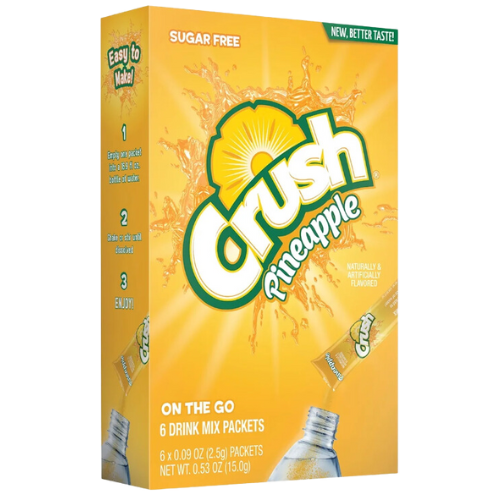 Crush Powder Drink Mix, Pineapple, 6ct,